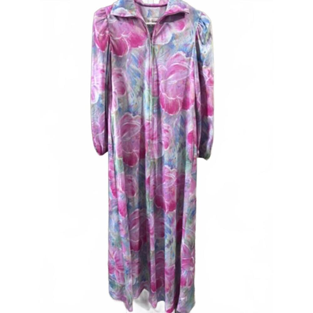 Vintage David Brown Boutique Floral Maxi Dress Made in USA